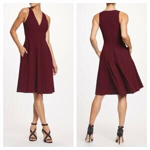 NWOT Dress The Population Catalina Fit & Flare Cocktail Dress Large Magenta Chic